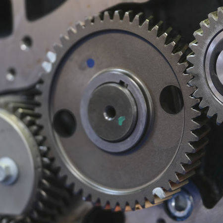 Gearwheels of a car engine valve train